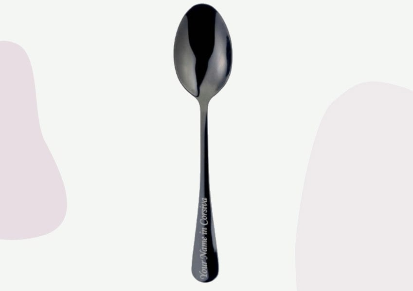 Personalised Stainless Dessert Spoon - MYLEE London