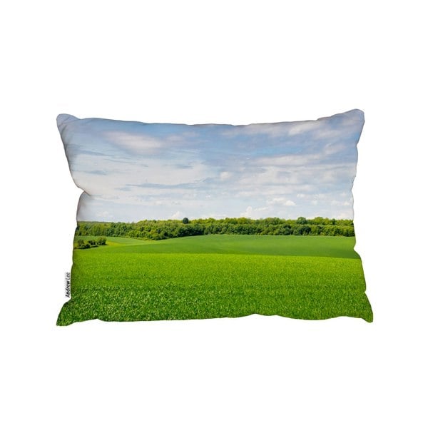 Benjamin Tate Design Summer Landscape With Hilly Green Field And Forest In The Distance (Outdoor Cushion)