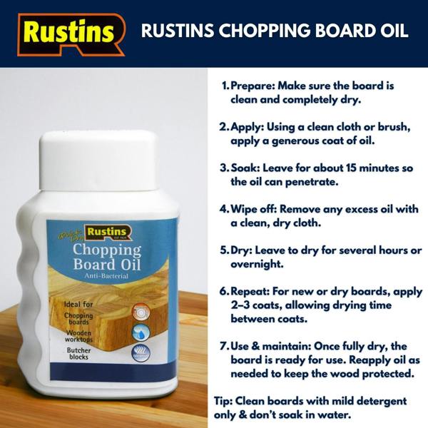 Rustins Quick Dry Chopping Board Oil 250ml