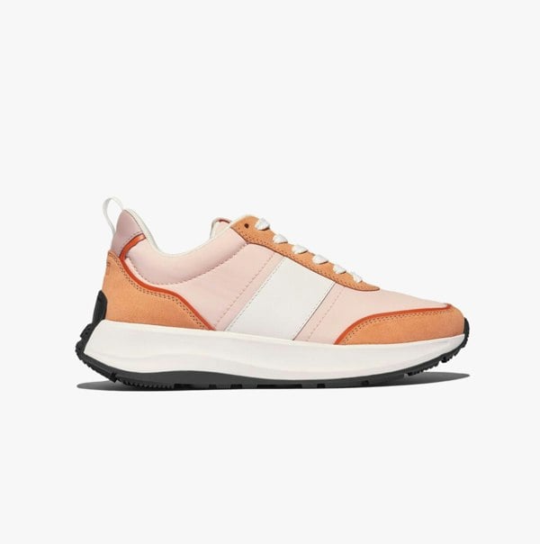 FitFlop F-MODE FLOW Womens Trainers Peachy/Clay Pink Mix