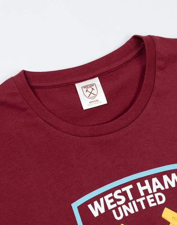 West Ham United Unisex Red Logo Short Sleeve Long Leg Pyjama Set