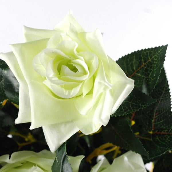 Leaf Artificial Cream Rose Tree Wedding Twisted Vine Detail 90cm (3ft)