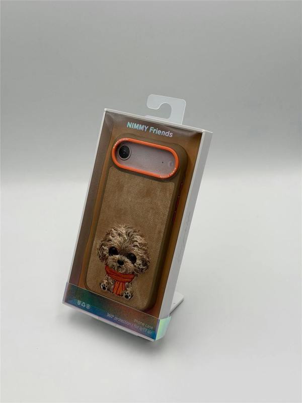 Nimmy Friends Nimmy Big Eye Cute Pet Poodle Dog Case with MagSafe for iPhone 17 Air 6.5" Brown Orange - N-XDY-IP17-AIR-04