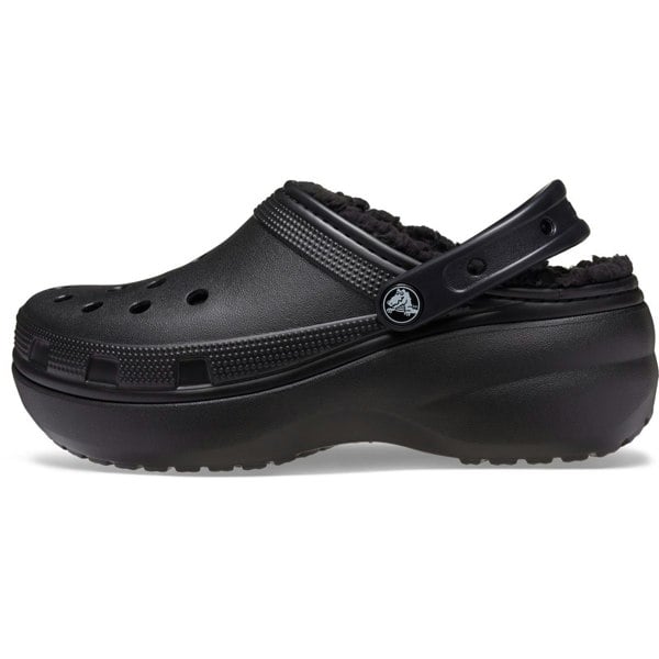 Crocs Classic Platform Lined Clog Womens - Black