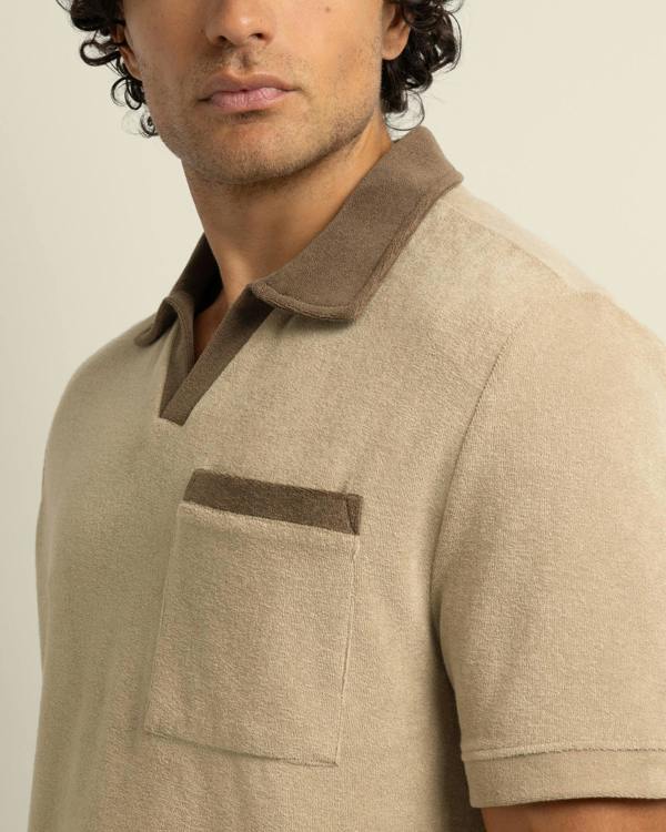 Larsson & Co Jesper - Terry Resort Collar Polo Shirt