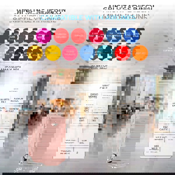 Flight Knight 40x20x25cm Hard Case Cabin Suitcase Ryanair Free Approved Carry On