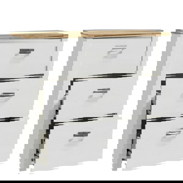 Furniture To Go Bohol 3 Drawer Chest in Riviera Oak/White