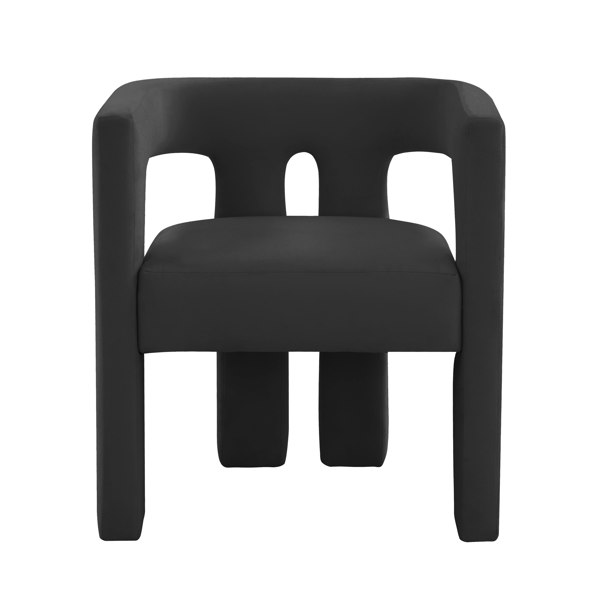 Furniture Edit Sloane Black Velvet Accent Occasional Dining Chair