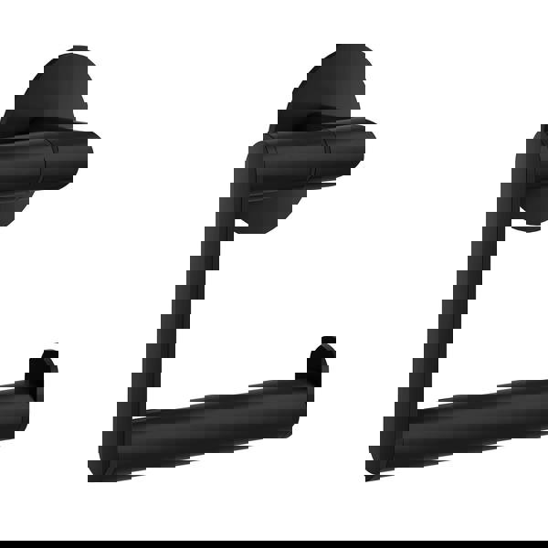 Matt black toilet roll holder