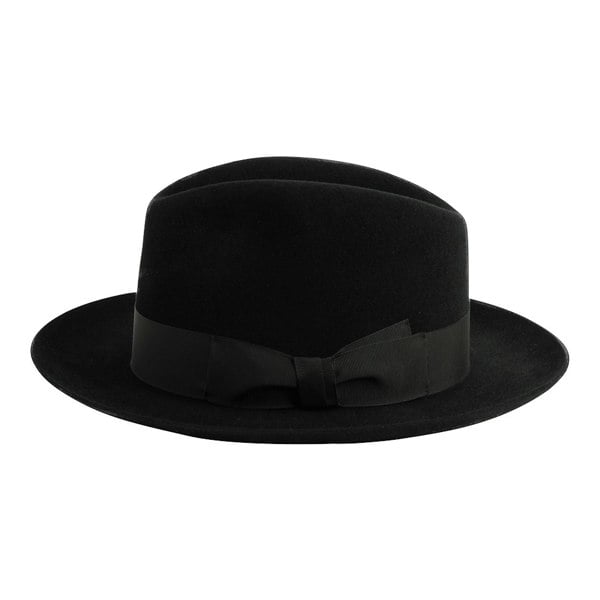 Gamble & Gunn 'Shirwell' Luxury Handmade Fur Felt Fedora - Black