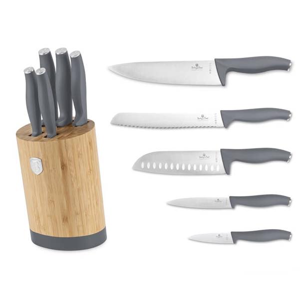 6 pcs knife set with BAMBOO stand Berlinger Haus BH2680
