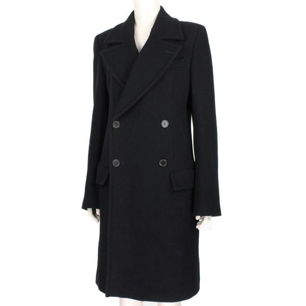 Ann Demeulermeester double breasted black coat