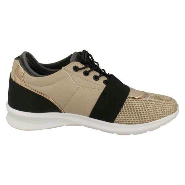 Elle Sport Ladies ELLE SPORT Elasticated Strap Detailed Trainers F7098