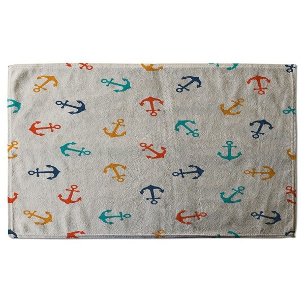 Benjamin Tate Design Multi Coloured Anchors (Bath Towel)
