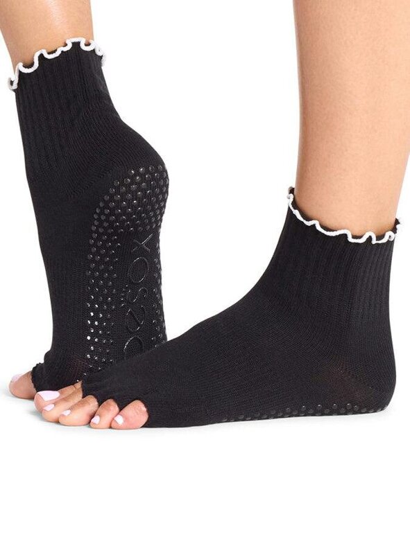 ToeSox Melody Half Toe Yoga Socks - Ebony