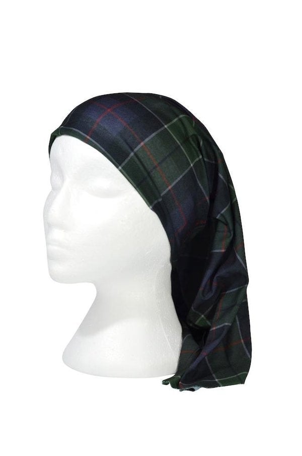 RUFFNEK® Scottish Tartan Neckwarmer – a stylish and functional tartan neck gaiter for winter walks, hikes, and showing your love for Scotland. Navy Blue/Green.