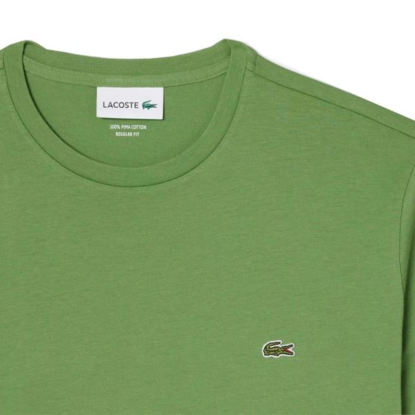 Lacoste Cotton Pima Crew Neck T-Shirt Lime Green