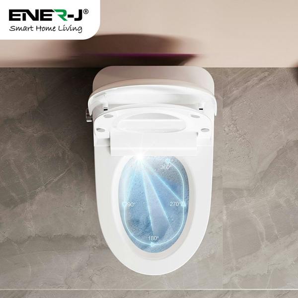ENER-J HygienePro Smart Toilet with Instant Heating, Heated Seat, UV Sterilisation & Remote Control, Integrated Tank Bidet System