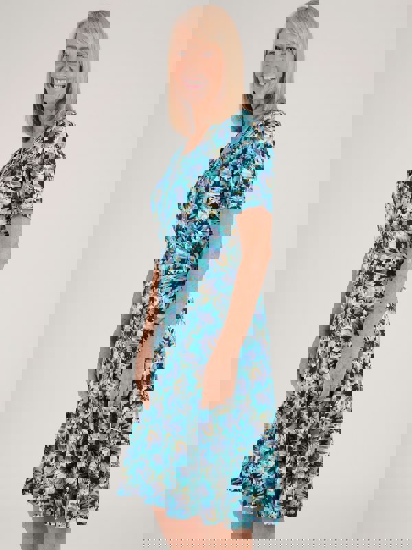 TIGI-Wear Splash Leaf All-over Print Dress