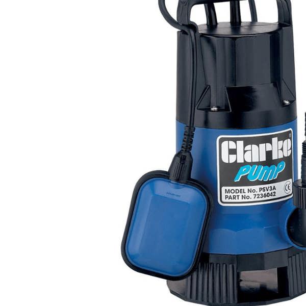 Clarke International Clarke PSV3A 1.5 Inch 400W 133Lpm 8m Head Dirty Water Submersible Pump with Float Switch (230V)