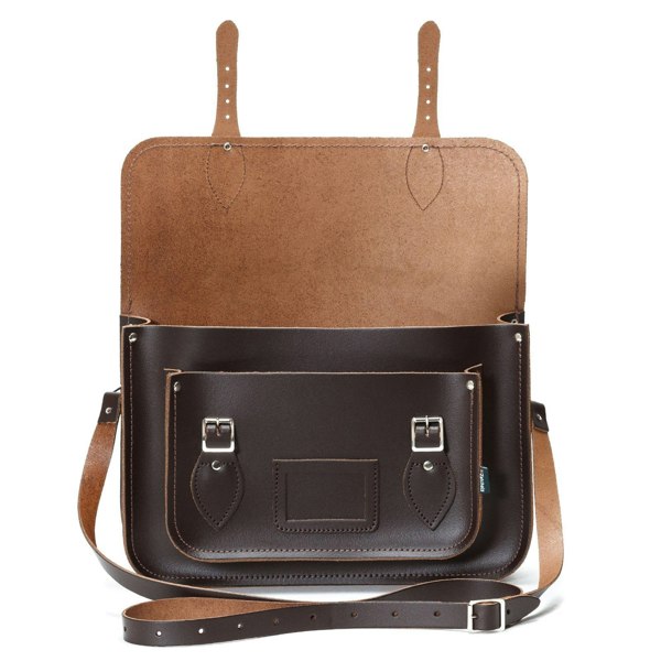 Dark Brown Leather Satchel - Satchel - Zatchels