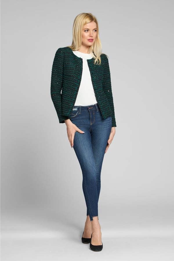 Rumour London Camille green tweed jacket