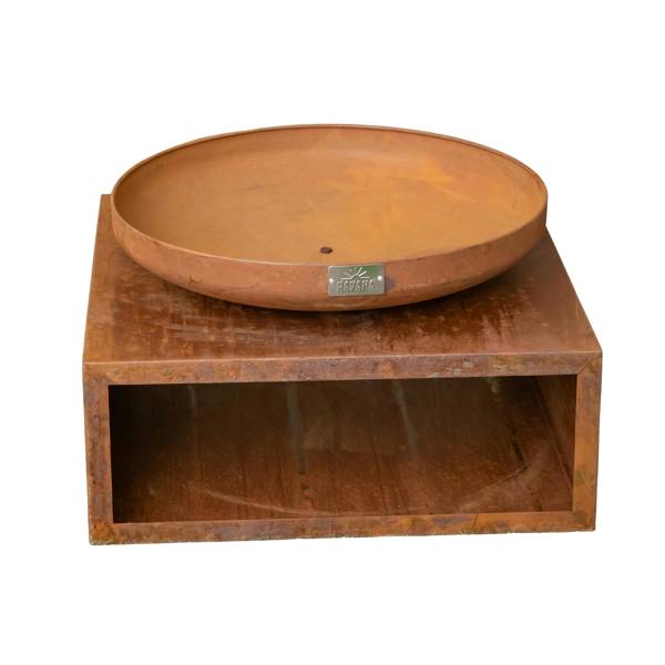 Samuel Alexander 37cm Tierra Outdoor Steel Firebowl and Log Store