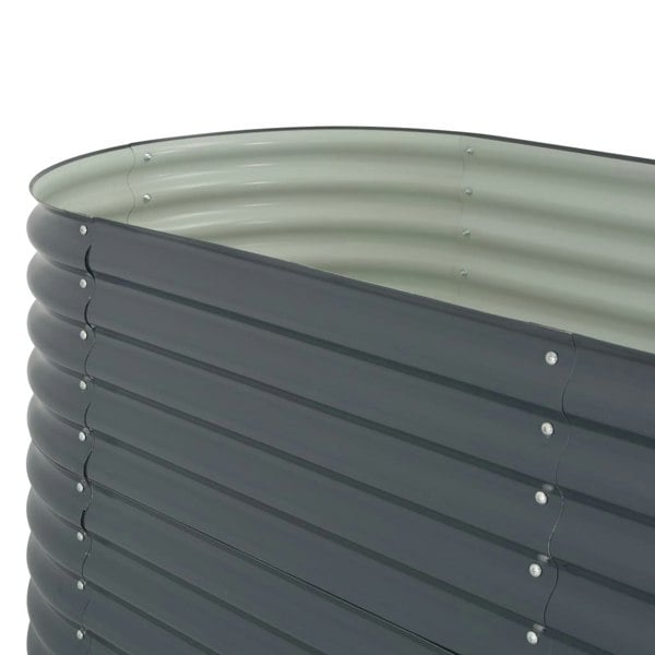 Berkfield Garden Raised Bed 400x80x81 cm Galvanised Steel Grey