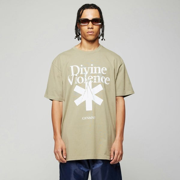 GVNMNT Clothing Co Divine Violence Tee - Safari