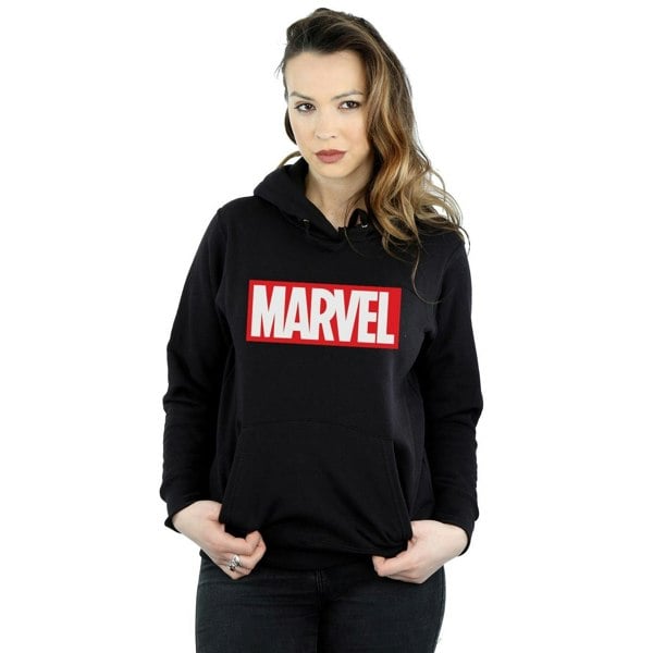 Marvel Comics Womens/Ladies Classic Logo Hoodie - Black