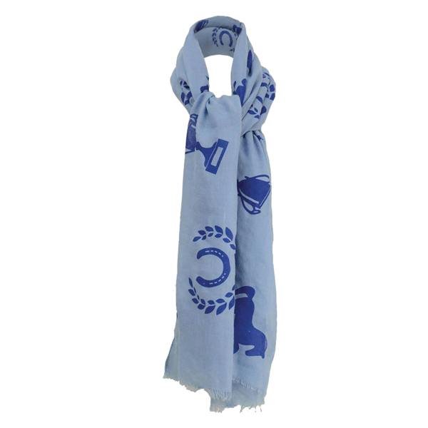 HyFASHION Womens/Ladies Balmoral Scarf - Light Blue/Royal Blue - 