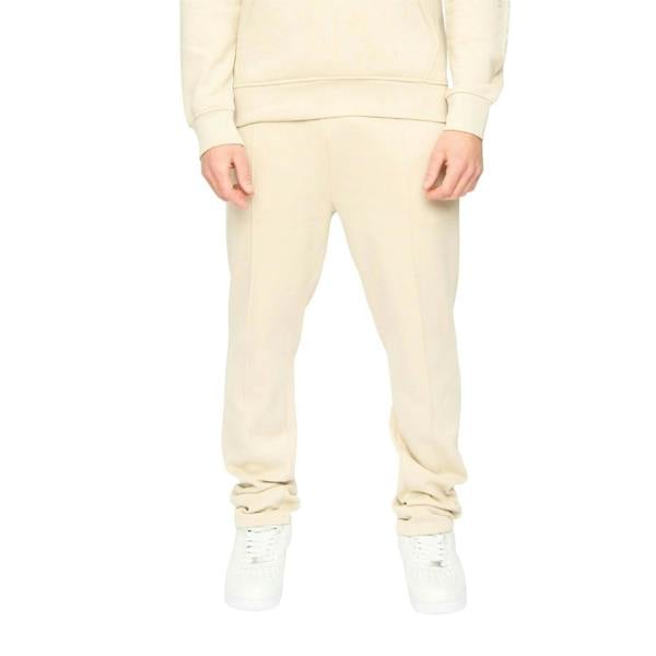 Crosshatch Mens Crufton Jogging Bottoms - Light Stone - 