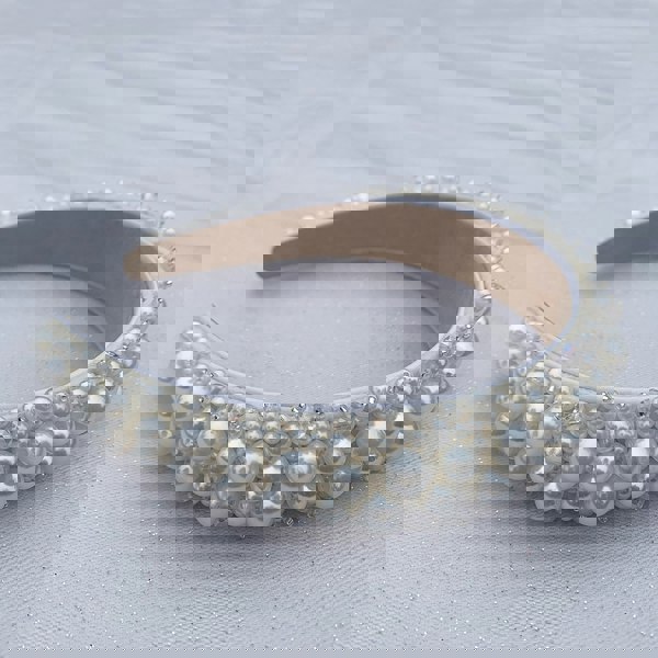 Pearl Headband with Crystal Ivory Sparkly