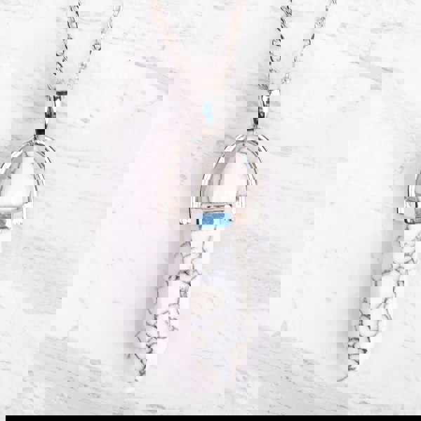 Myga Silver Plated Crystal Pendant