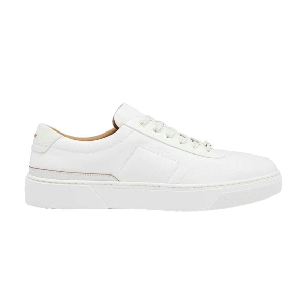 Hugo Boss Mens Gary Leather Tennis Trainers - White