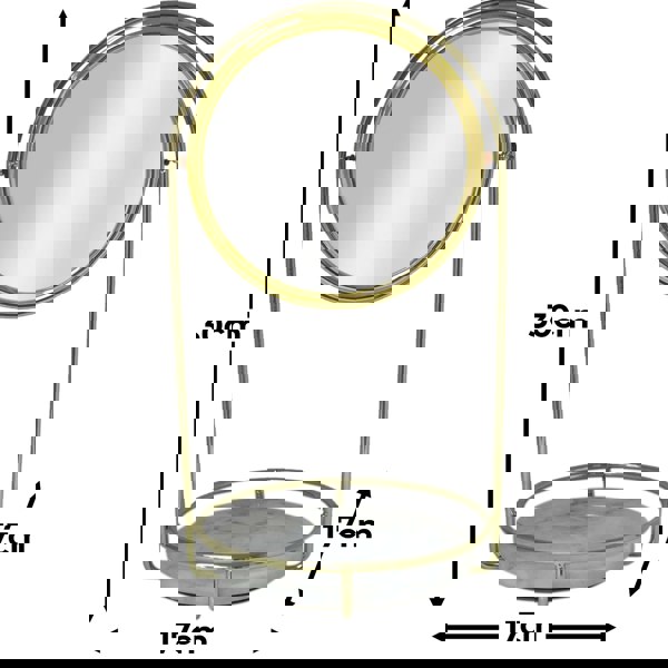 Maison des Cadeaux Marble Countertop Vanity Mirror