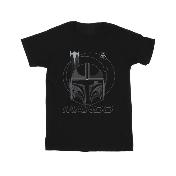 Star Wars Boys The Mandalorian Rings Helmet T-Shirt - Black