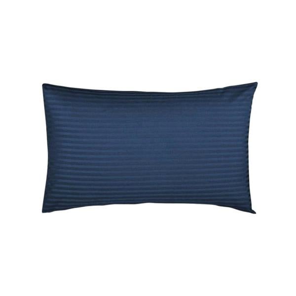 Belledorm 540 Thread Count Satin Stripe Housewife Pillowcases (Pair) - Navy - 