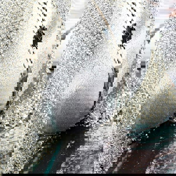 Kitise Womens Sparkling Rhinestones Fringed Ball Shape Evening Clutch Bag