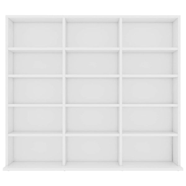 Berkfield CD Cabinet White 102x23x89.5 cm Engineered Wood