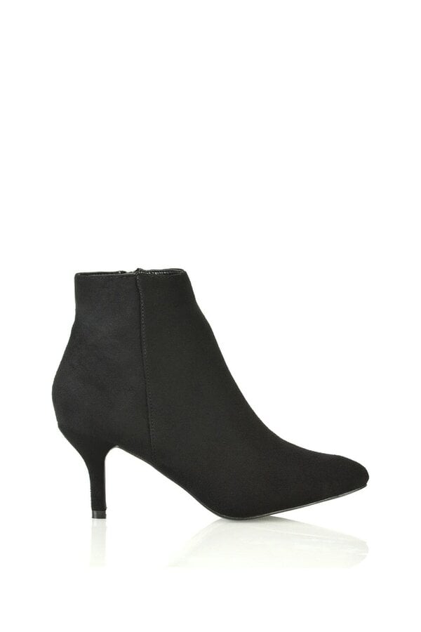 XY LONDON Low Mid Kitten High Heel Stiletto Zip-Up Ankle Boots