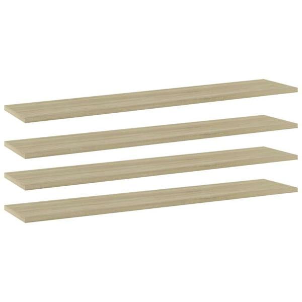 Berkfield Bookshelf Boards 4 pcs Sonoma Oak 100x20x1.5 cm Engineered Wood