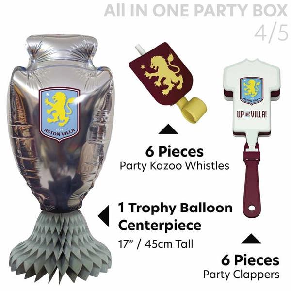 Aston Villa FC All in One Party Box Set, Kitchen Accessories, Sports, Gift