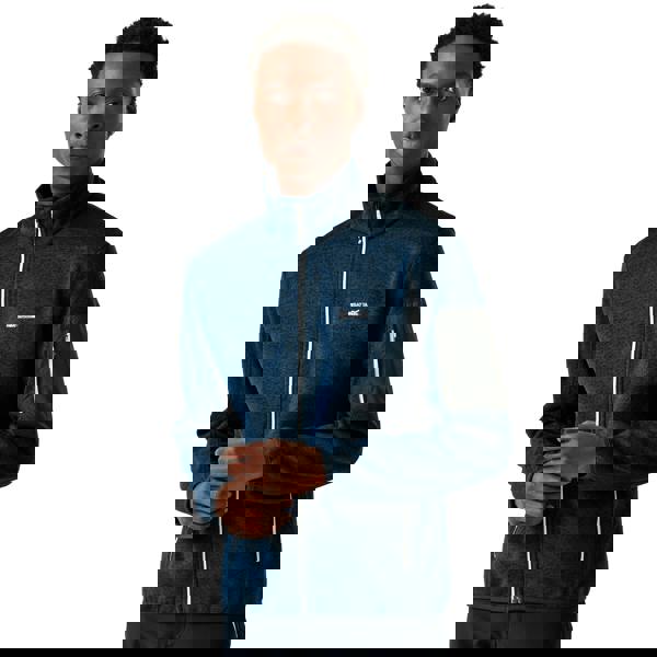 Regatta Mens Newhill Marl Full Zip Fleece Jacket - Navy - 