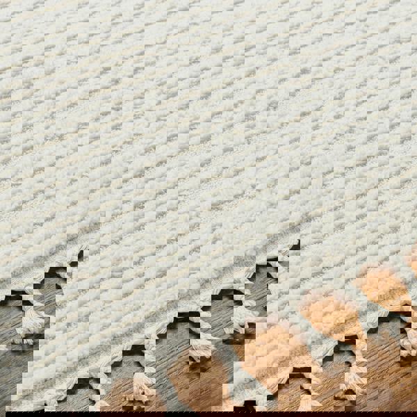 Livabliss Nora-Global Grey Ivory High Pile Fringe Rug