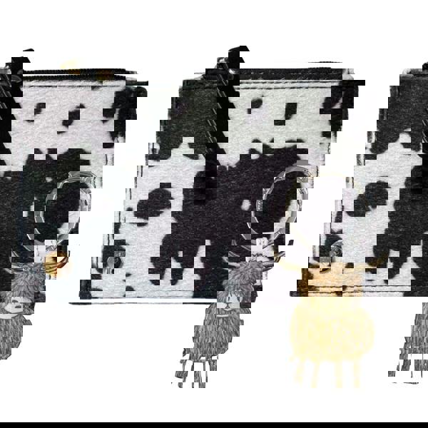 Love EMVY Cow Print Purse & Highland Cow Leather Keyring Gift Set