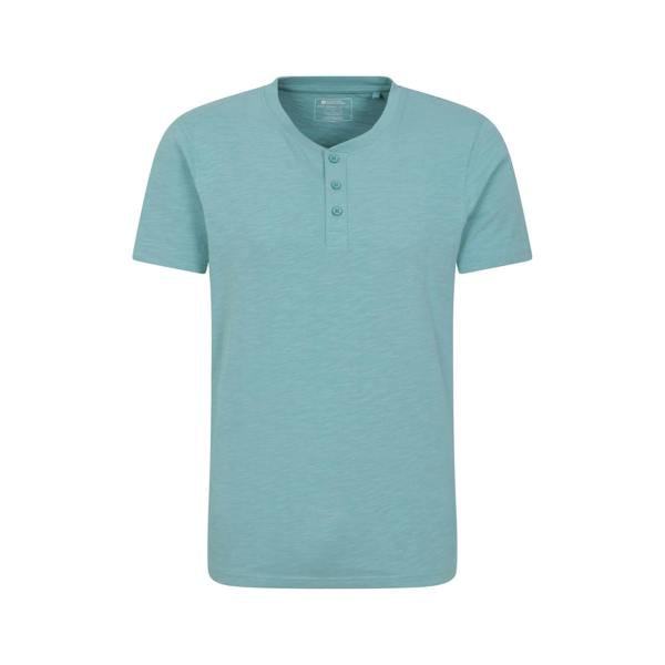 Mountain Warehouse Mens Hasst Organic T-Shirt - Turquoise - 