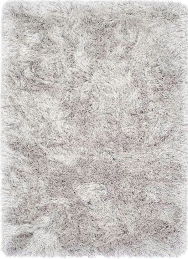 Extravagance Silver Grey Shaggy Rug | 60s Retro Glamour