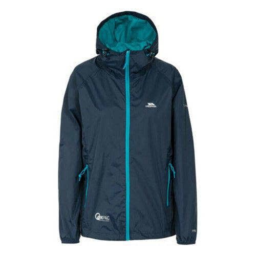 Trespass Qikpac Ladies Waterproof Hooded Jacket With Packaway Pouch