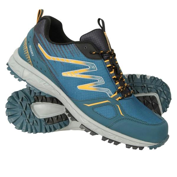 Mountain Warehouse Mens Enhance Trail Waterproof Running Trainers - Mustard - 